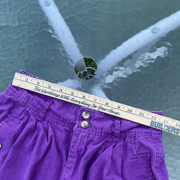 Vintage Kikomo High Rise Mom Shorts Women Junior 9/10 Pleated Front Bermuda - Picture 7 of 9